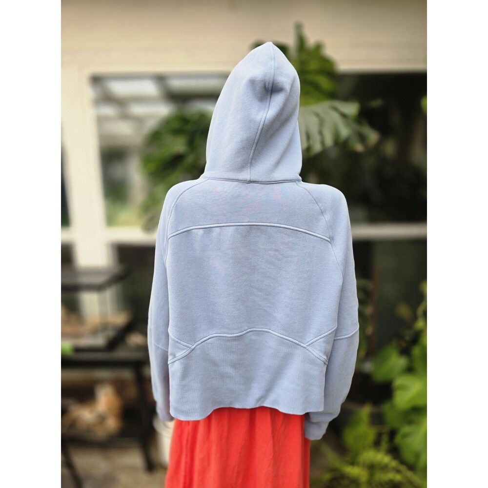 Lululemon Oversized Scuba Half Zip blue Cropped Hoodie XL/XXL - Picture 6 of 9